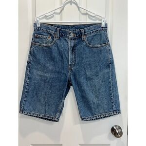 Levis 505 Mens Regular Fit Denim Shorts Blue Mid Wash W33 Cotton Jean Shorts